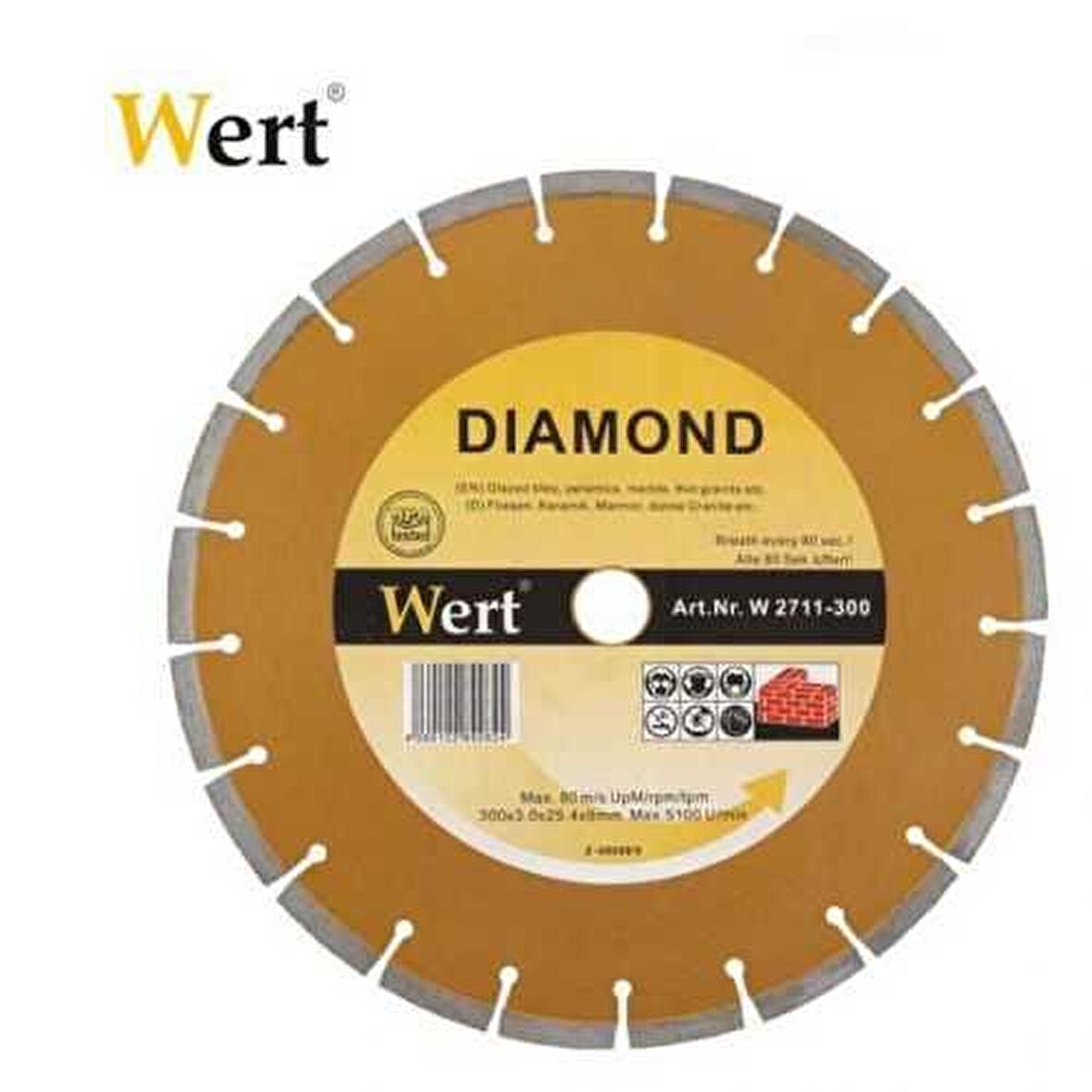 Wert 2711-115 Granit Mermer Elmas Testere (115Mm)