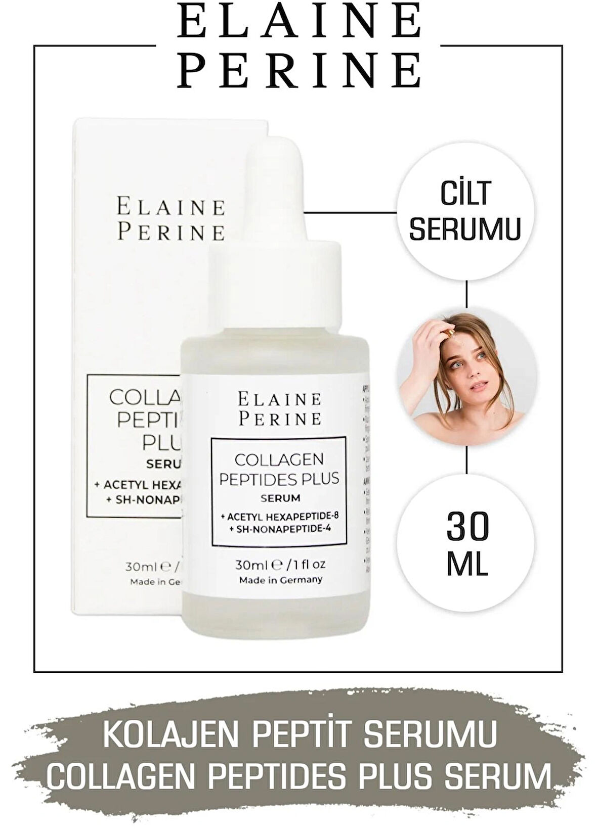 Elaine Perine Kolajen Elastikiyet Artırıcı Serum İnce Çizgi Yaşlanma Karşıtı Peptit Serum 30ML