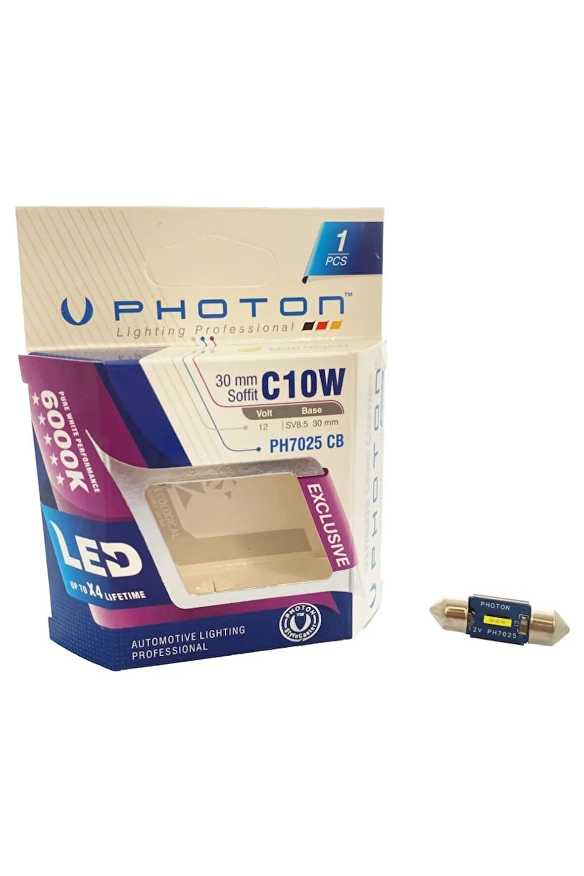 Photon Sofit Oto Ampul C10w 12v 30 Mm Ph7025