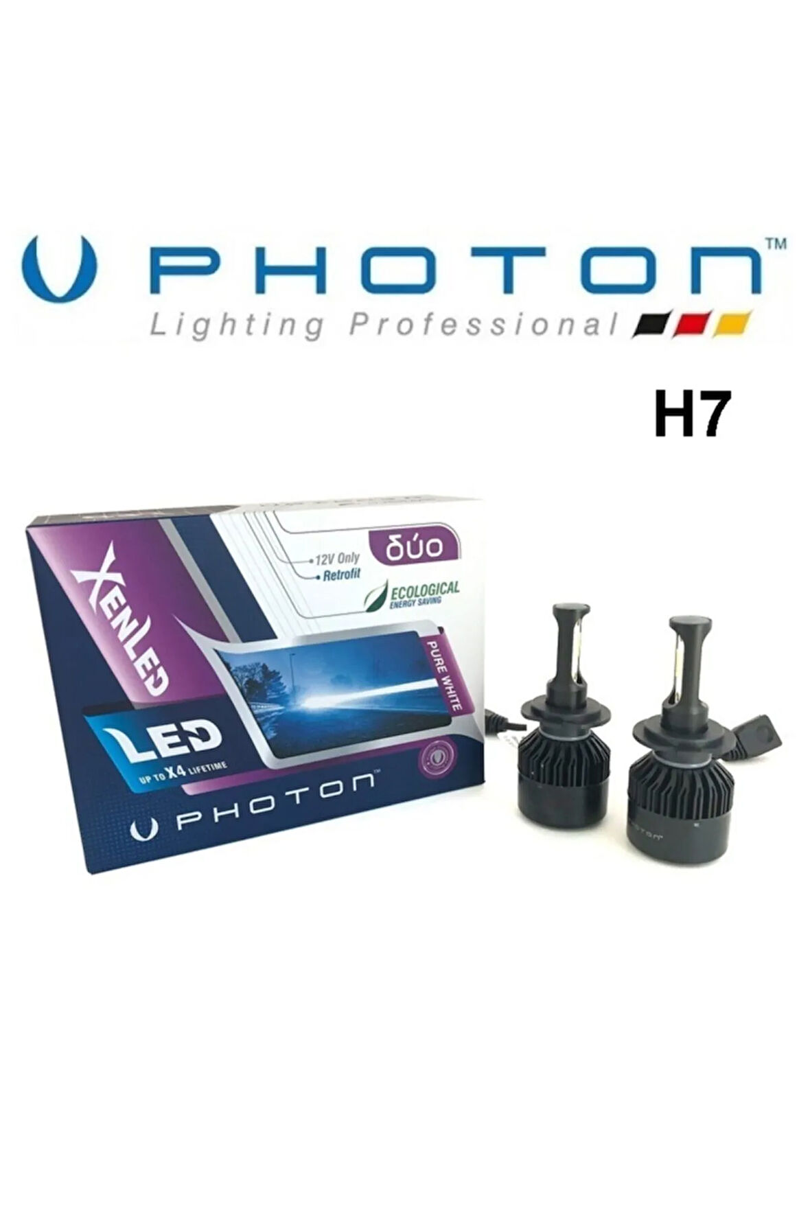 H7 Led Xenon 6.000 Kelvin Beyaz Şimşek Etkili Photon Duo