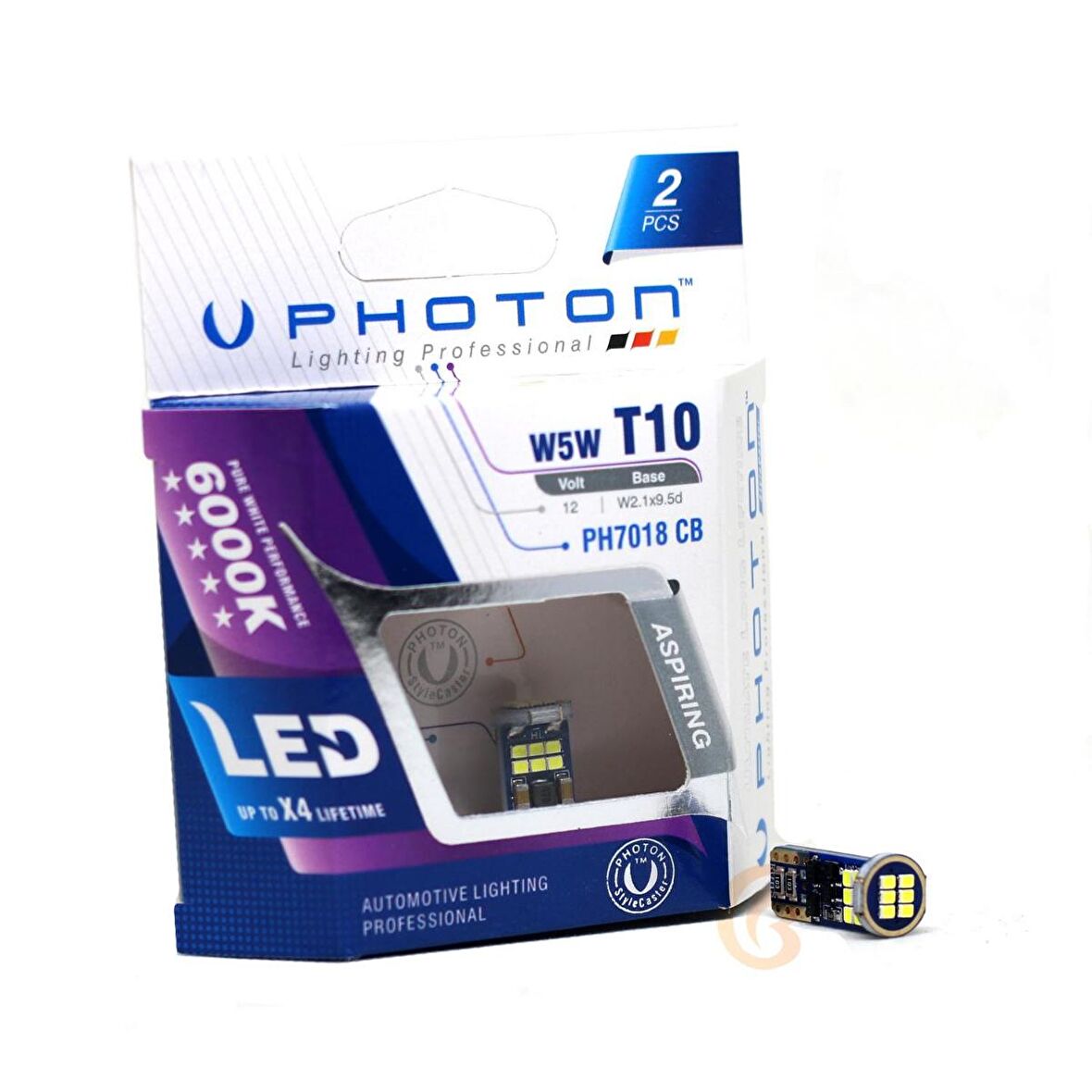 Photon PH7018CB Büyük Dipsiz Led Beyaz T10 W5W 18 Led 12V 2'li