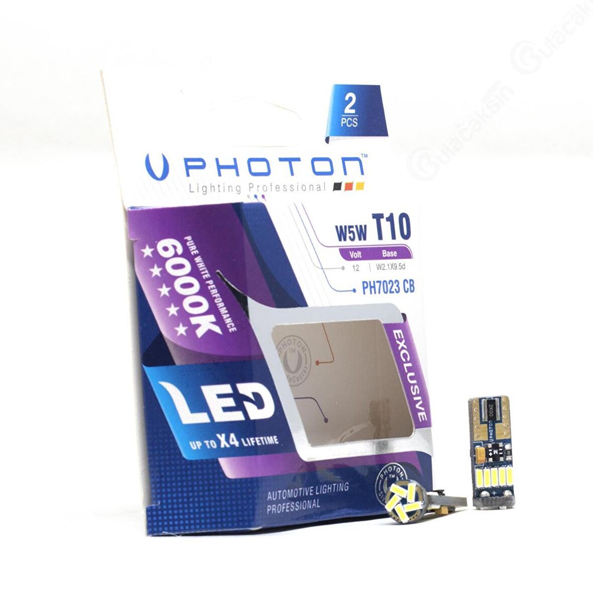 Photon PH7023 12V T10 Dipsiz Ampul 15 Led 2’li SET - Beyaz Işık