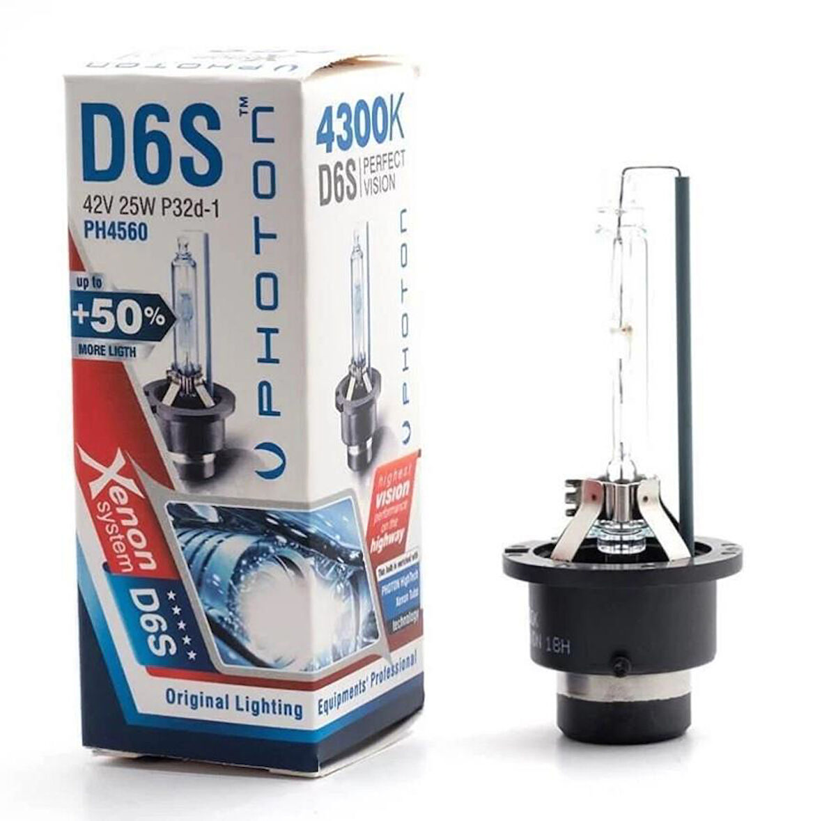 Photon D6S 6000K +%50 FAZLA IŞIK D SERİSİ XENON AMPÜL PH4562