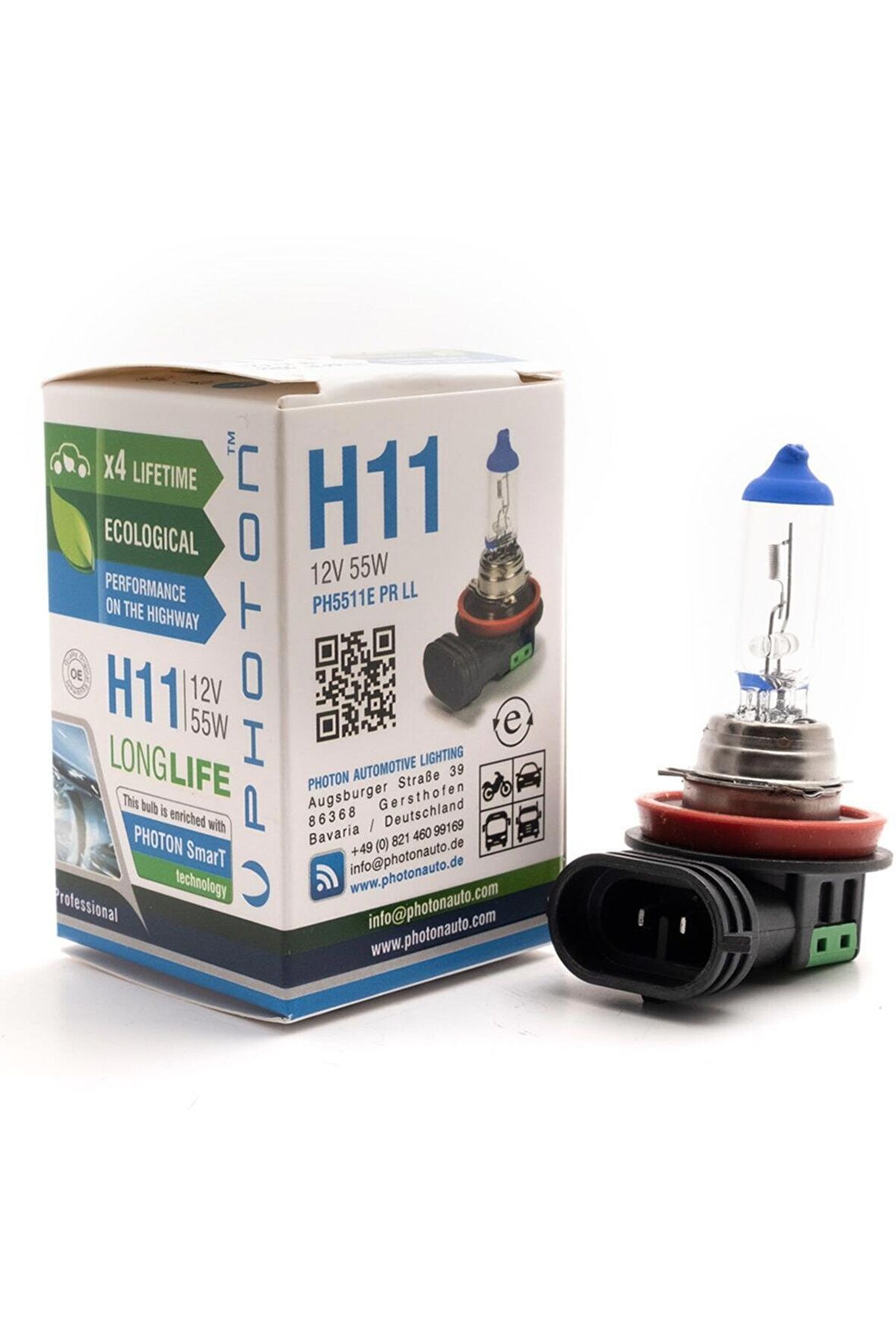 H11  Halojen Oto Ampul 12v 55w Daha Fazla Işık