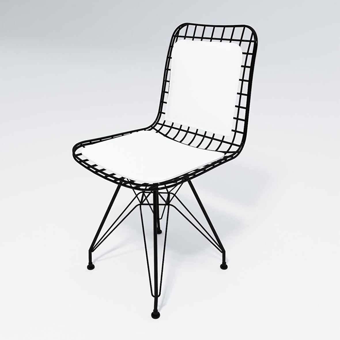 Knsz kafes tel sandalyesi 1 li mazlum syhbyz sırt minderli ofis cafe bahçe mutfak