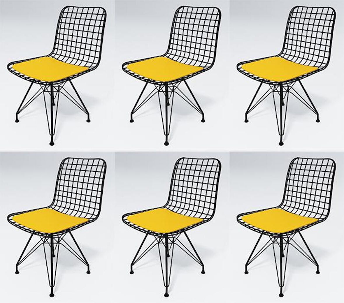 Knsz kafes tel sandalyesi 6 lı mazlum syhsrı ofis cafe bahçe mutfak