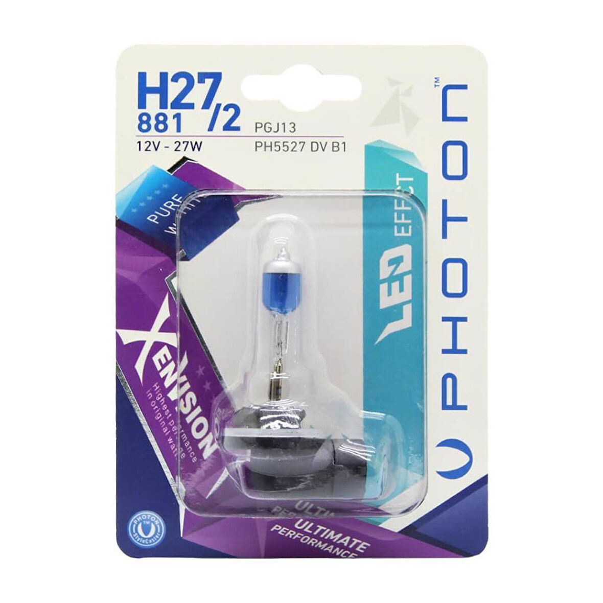 Photon H27/2 12V 27W Xen Vision Blister (TEKLİ BLİSTER)