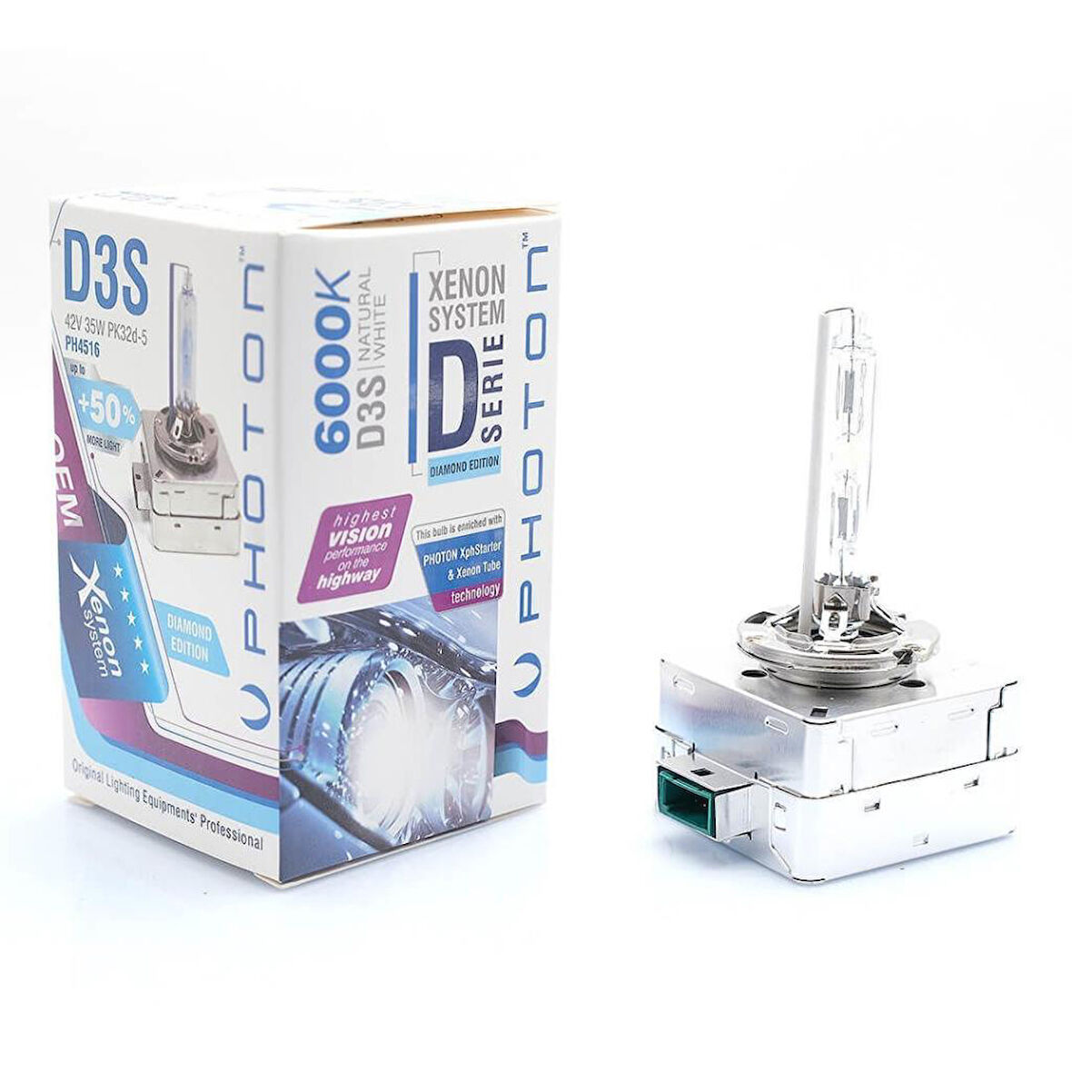 AUDI Q3 2011- ile uyumlu Photon D3S XENON 6000 Kelvin %50 Fazla ışık 1 Adet