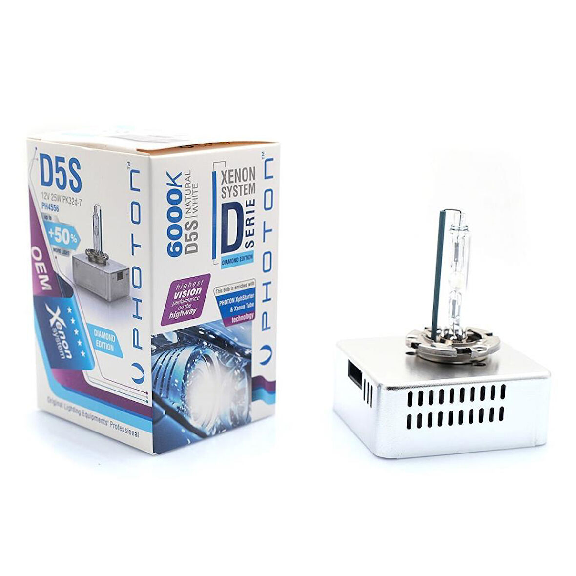 AUDI TT 2014- ile uyumlu Photon D5S XENON 6000 Kelvin %50 Fazla ışık 1 Adet