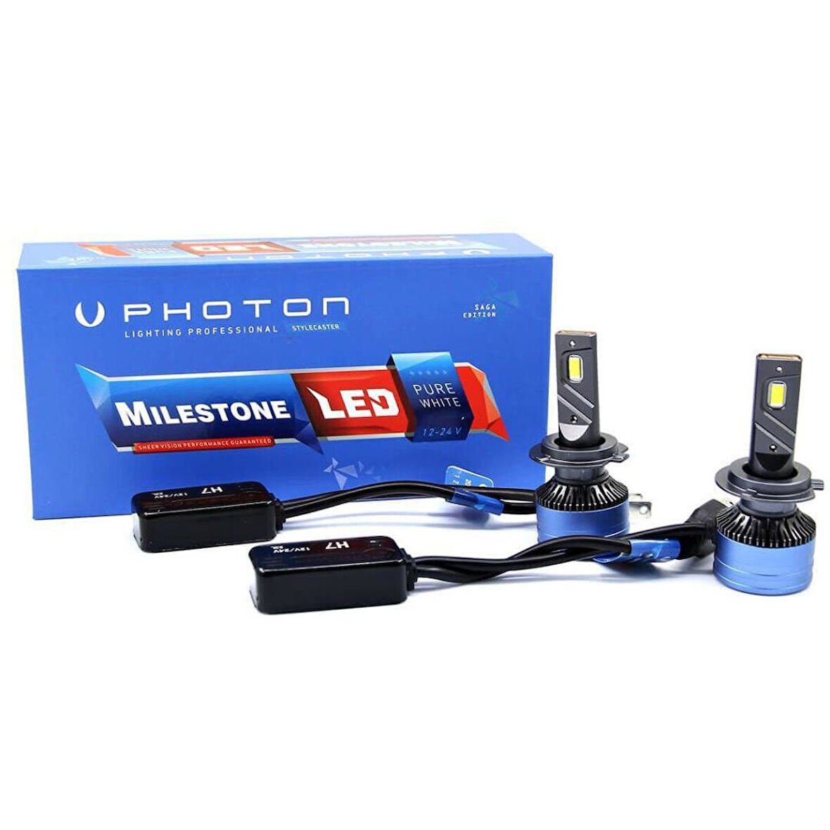 Photon MILESTONE SAGA H7 28000 Lumens 12-24V LED HEADLIGHT
