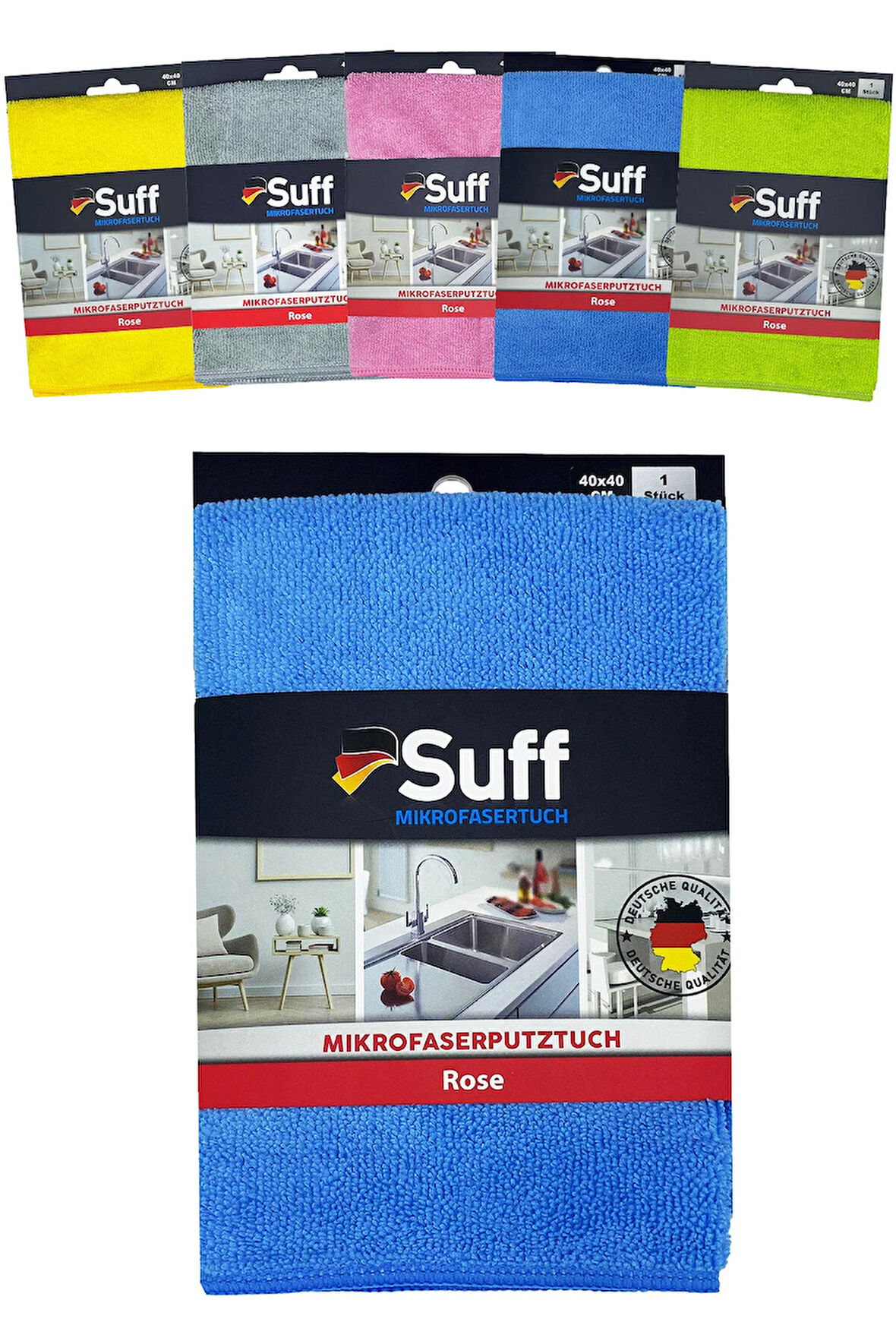 Gül Mikrofiber Bez/ Genel Temizlik Bezi 40x40cm ( 1 Adet )