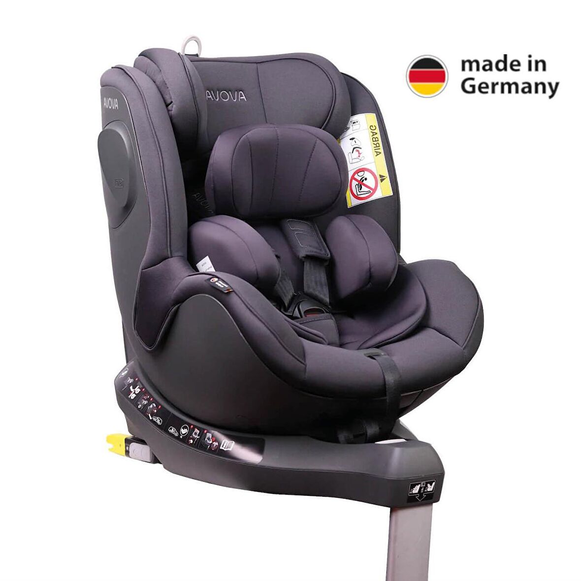 Avova Sperber Fix I-Size 360° Dönebilen Adaclı İsofixli 0-18 Kg Oto Koltuğu Koala Grey