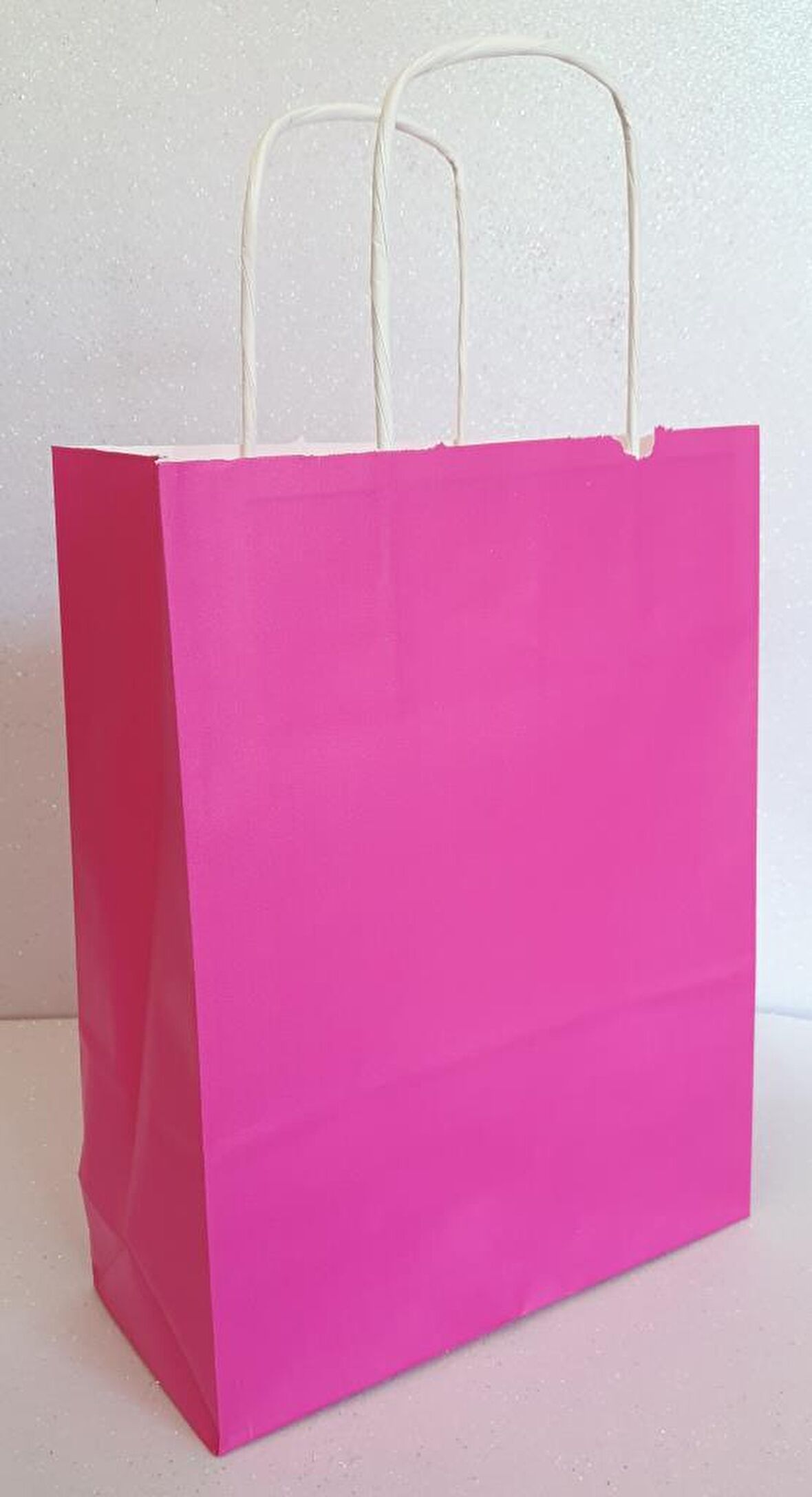 KRAFT KAĞIT ÇANTA FUŞYA 18CM X 24CM - 1 ADET