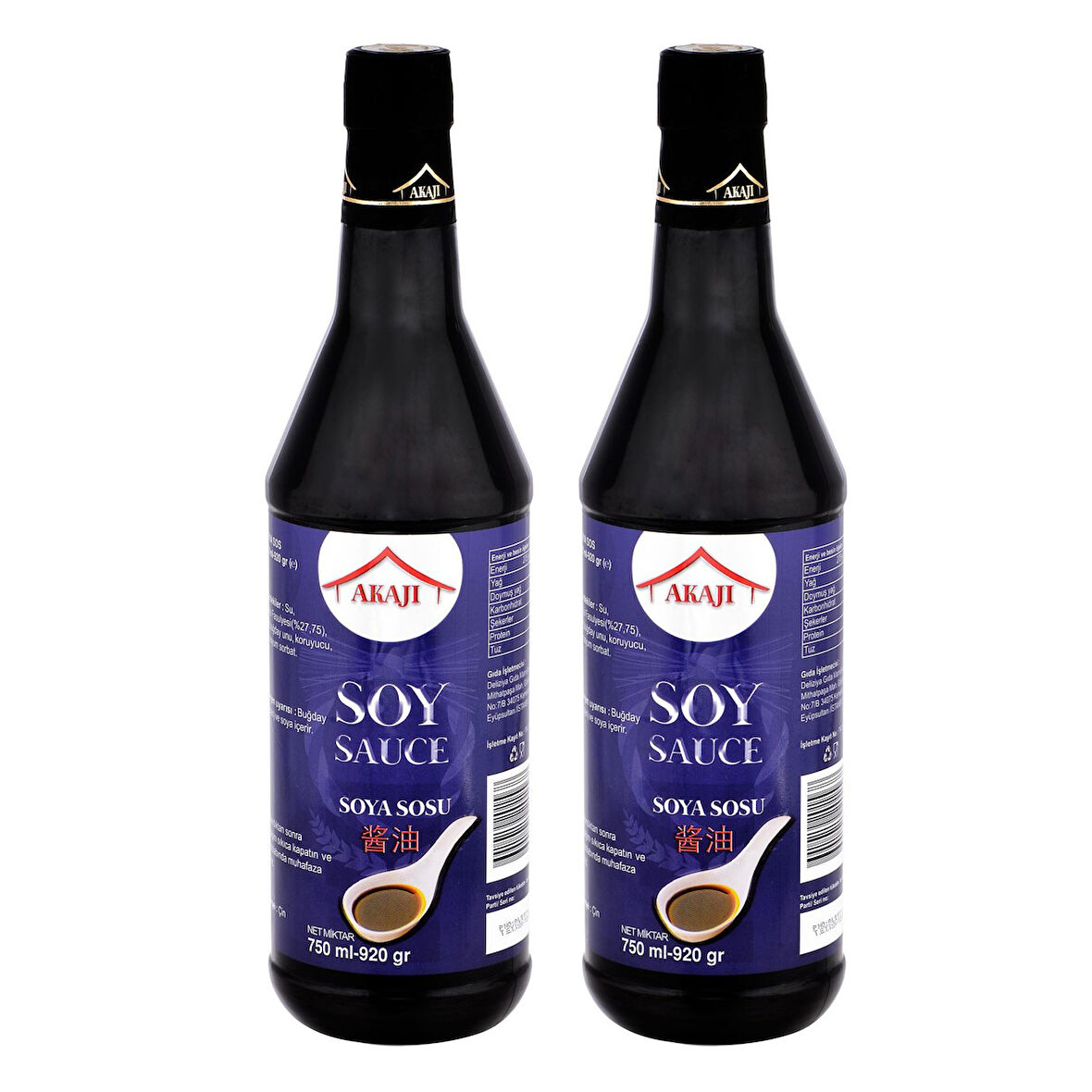 Akaji Soya Sosu 750 ml x 2 Adet