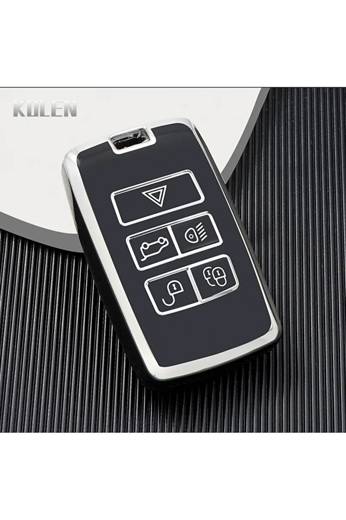 Jaguar XEL Anahtar Koruma Kılıfı Siyah Gümüş