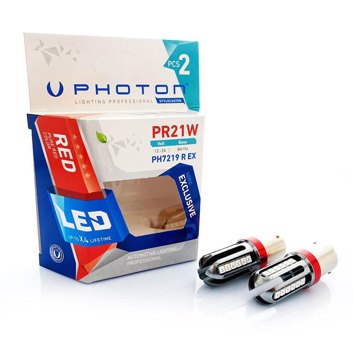 Photon P21W Tek Duy Led Red (Kırmızı) Exclusive Serisi PH7219 R EX