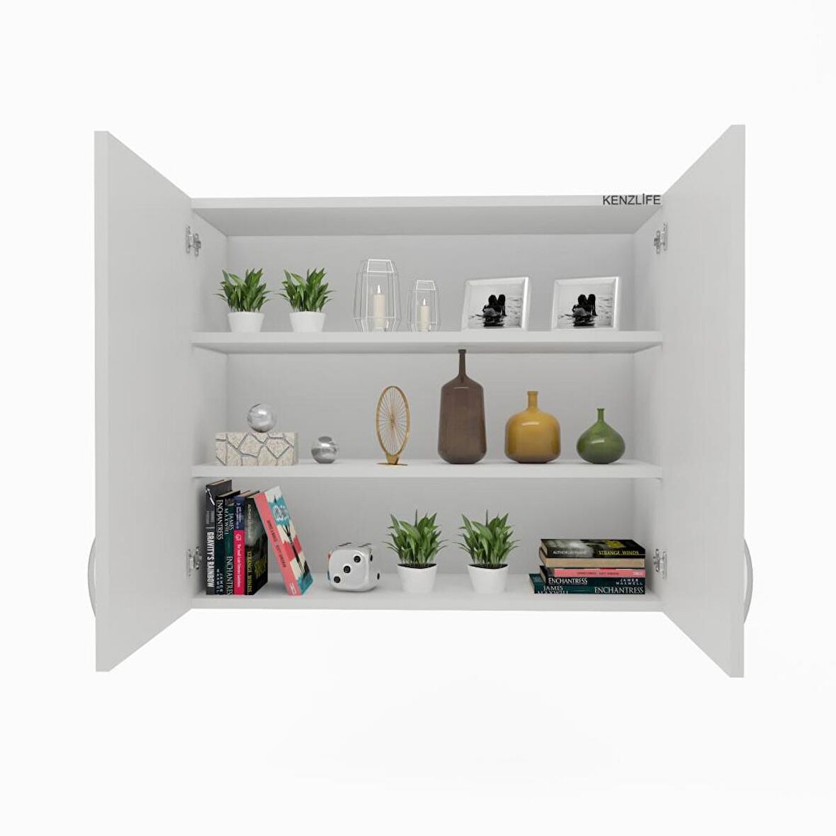 Kenzlife mutfak dolabı idil  090.090.32 byz 2 raflı kapaklı  ofis banyo kiler evrak kitaplık