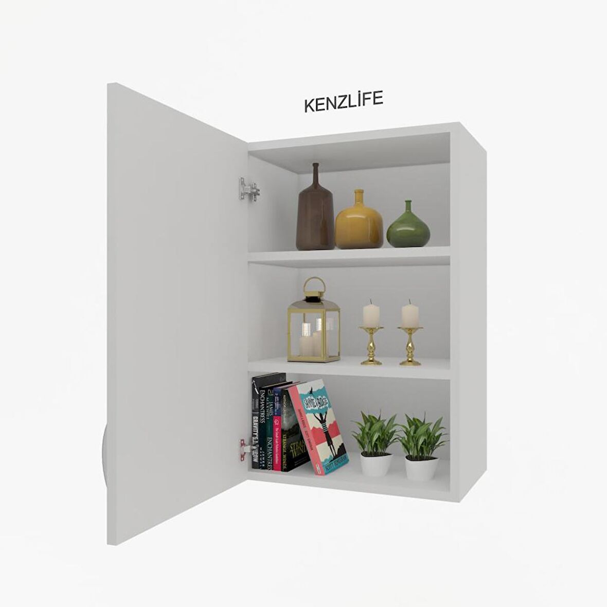 Kenzlife mutfak dolabı irem  060.060.32 byz 2 raflı kapaklı  ofis banyo kiler evrak kitaplık