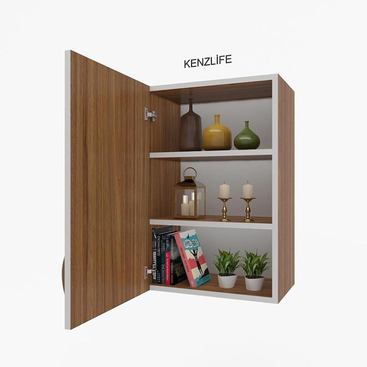 Kenzlife mutfak dolabı irem  060.060.32 cvz  2 raflı kapaklı  ofis banyo kiler evrak kitaplık