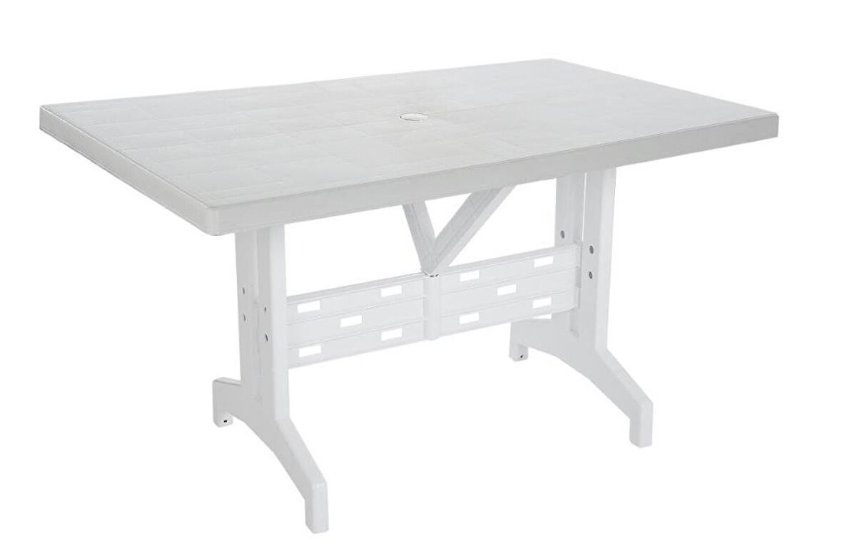 Omnipazar SY-2575 Beyaz Dikdörtgen Plastik Masa 70x120cm 