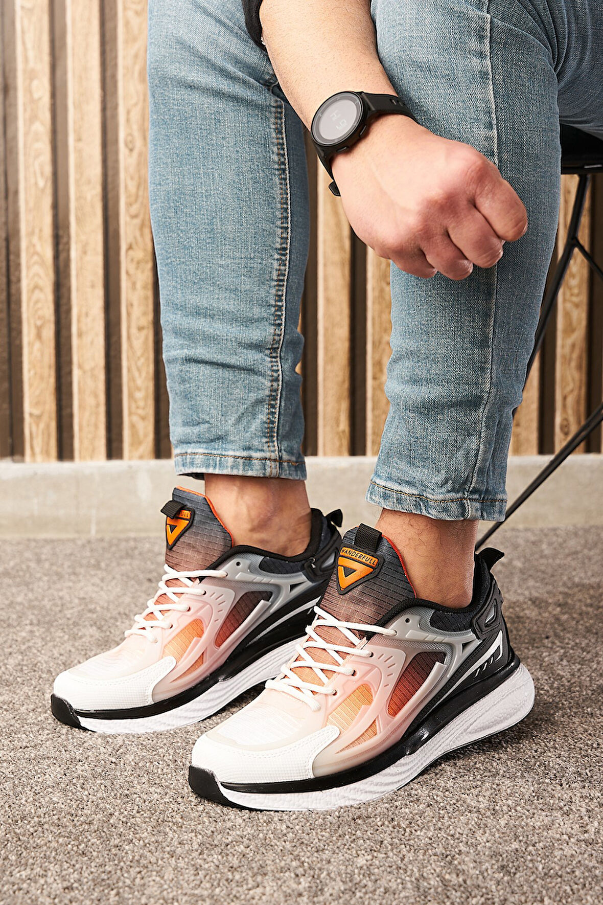 Günlük Erkek Sneaker Fileli Bağcıklı Kalın Tabanlı Rahat Spor Ayakkabı 4267