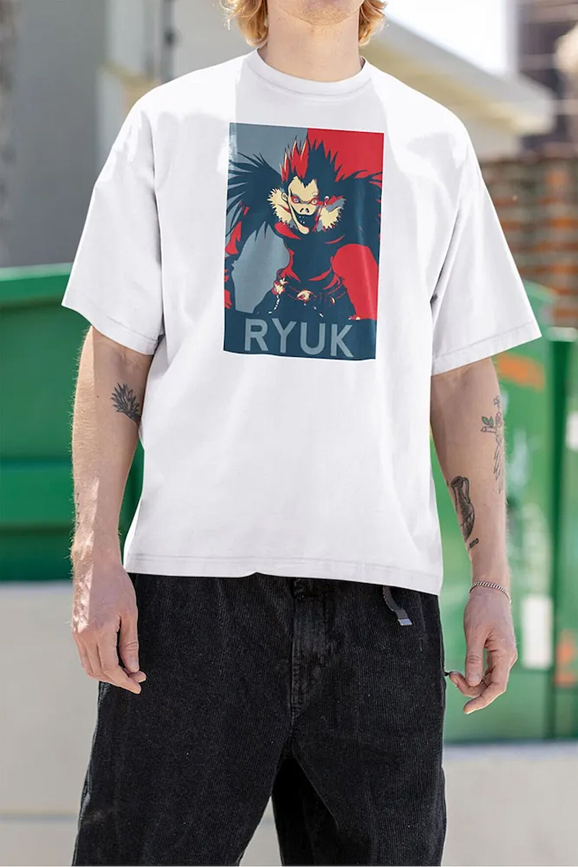 Ryuk Baskılı Unisex Oversize Anime Karakter Tişört