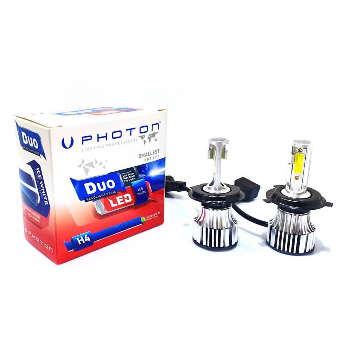 Photon Renault Clio 1 Kısa Ve Uzun Led Farı 1990-1998 Duo H4