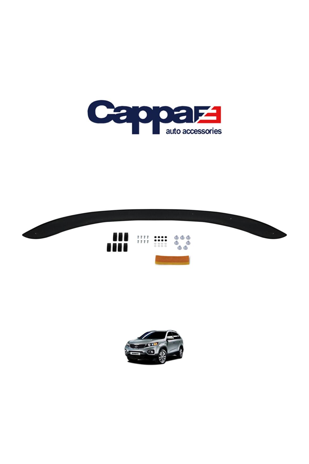 Kia Sorento Ön Kaput Koruyucu Rüzgarlığı 4mm Akrilik (abs) Piano Black 2010 - 2014