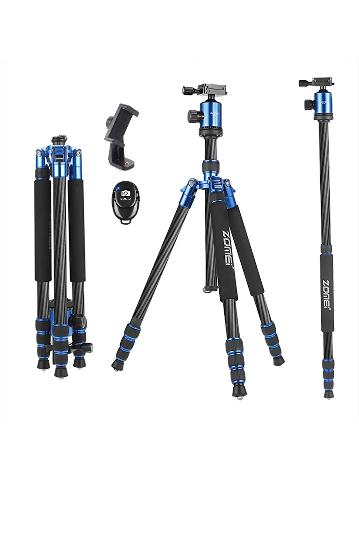 Z818C Profesyonel Karbon Fiber Tripod-Monopod-Ultra Hafif Materyal