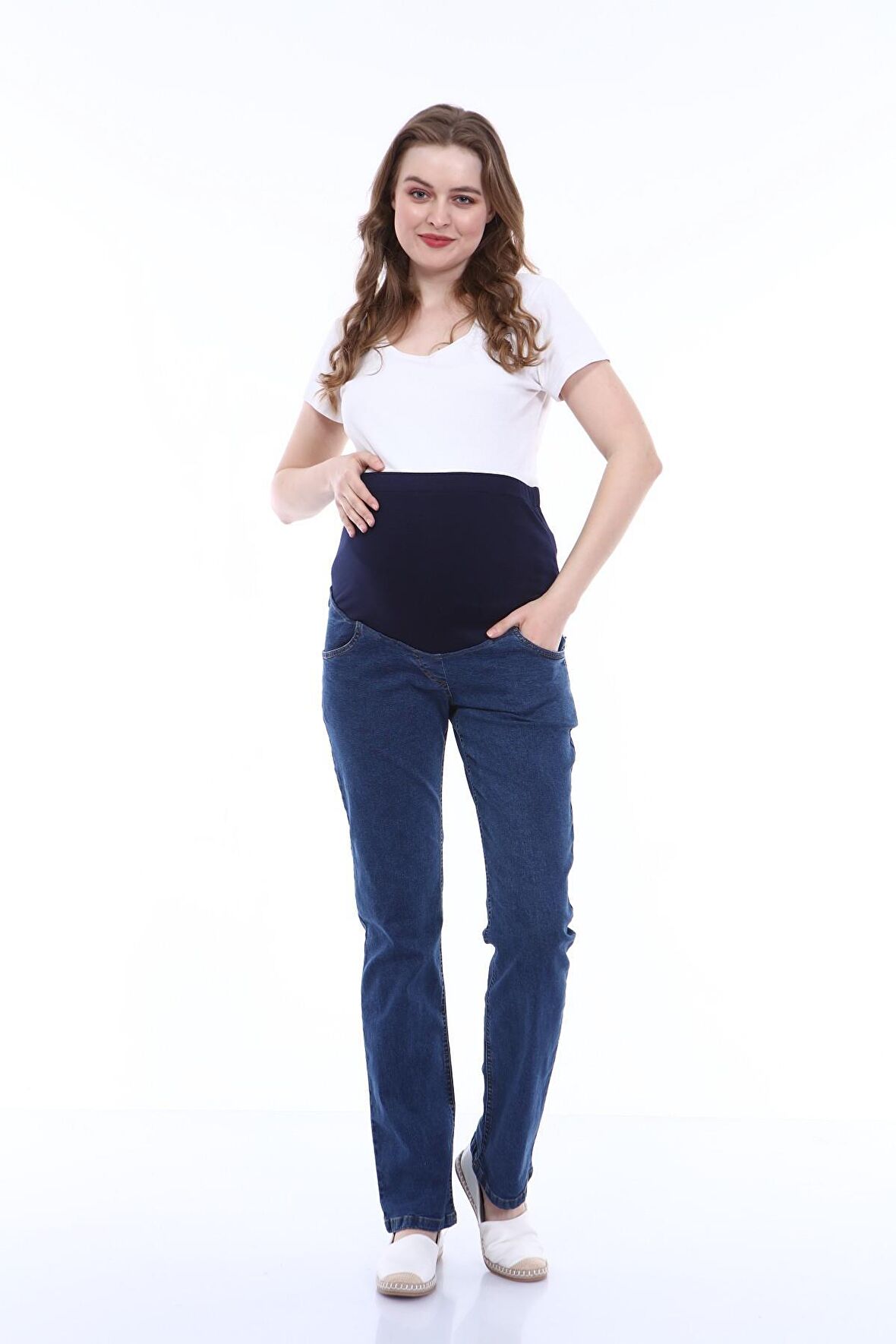 IŞŞIL 5003-Anne Boru Paç Hamile Kot Pantolon
