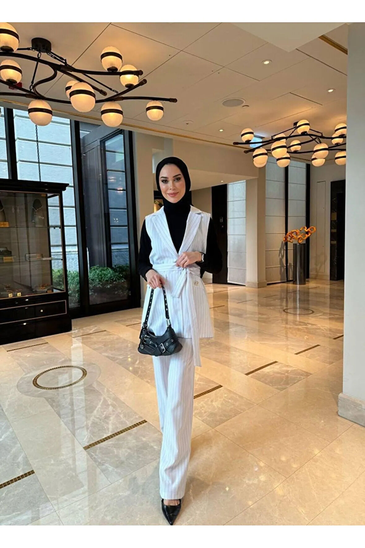 Arin Bezayağı Çizgili Yelekli Takım TNS-4387