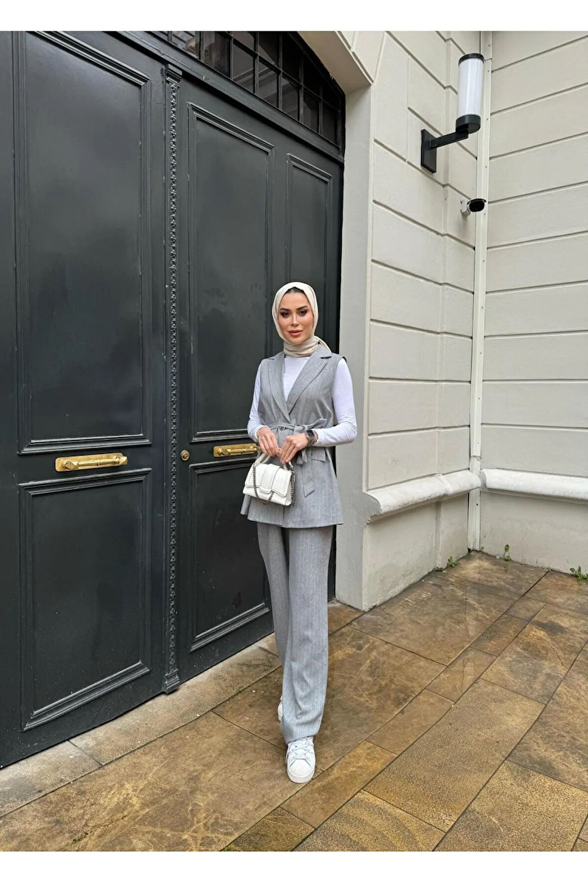 Arin Bezayağı Çizgili Yelekli Takım TNS-4387