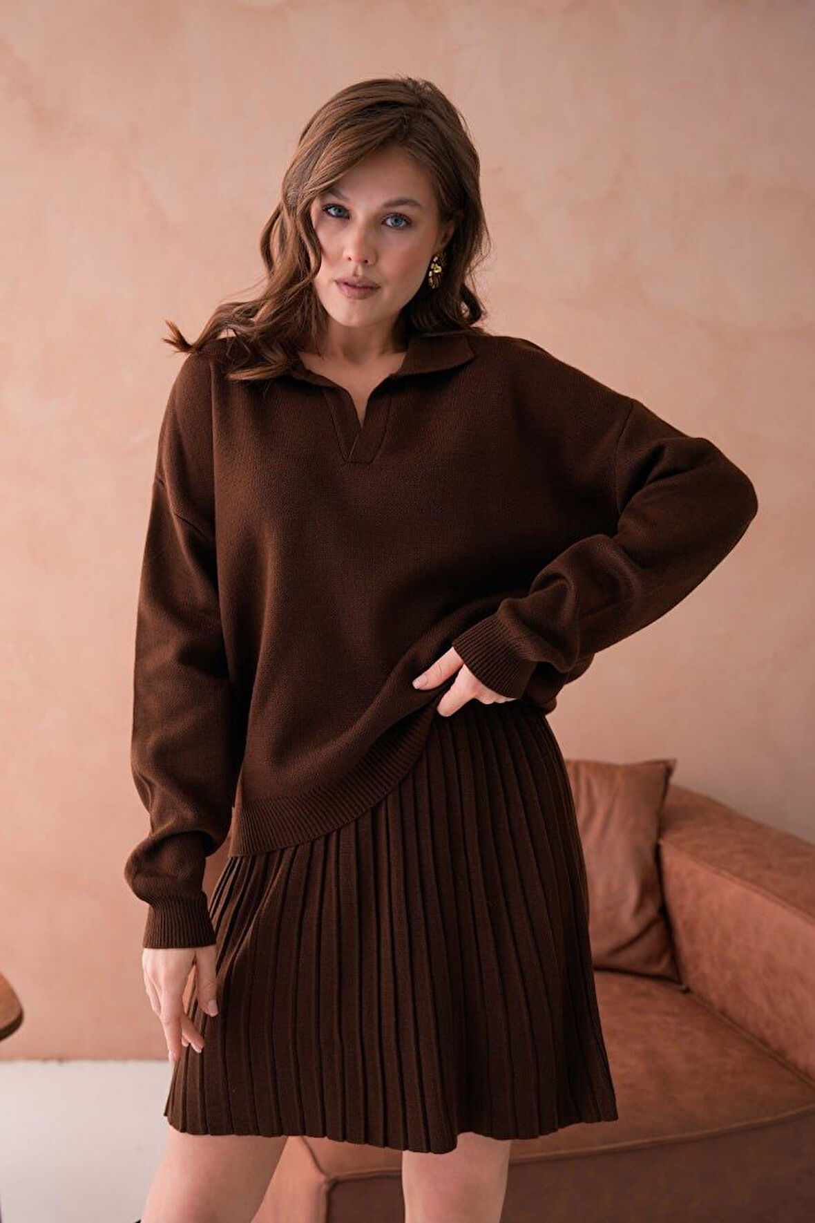 IŞŞIL 12284-Mini Etekli Triko Takım