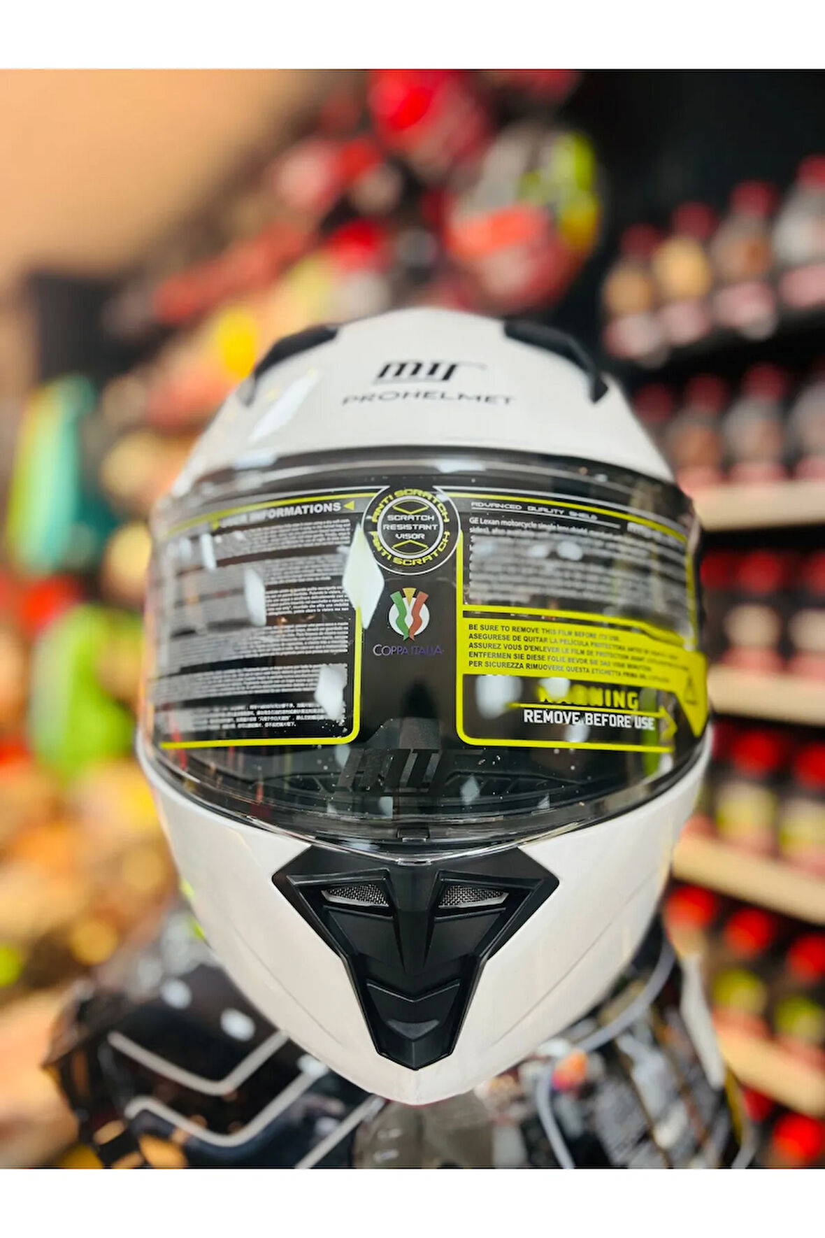 966 WHİTE ÇENE AÇILIR GÜNEŞ VİZÖRLÜ MOTOSİKLET KASKI (BEYAZ)