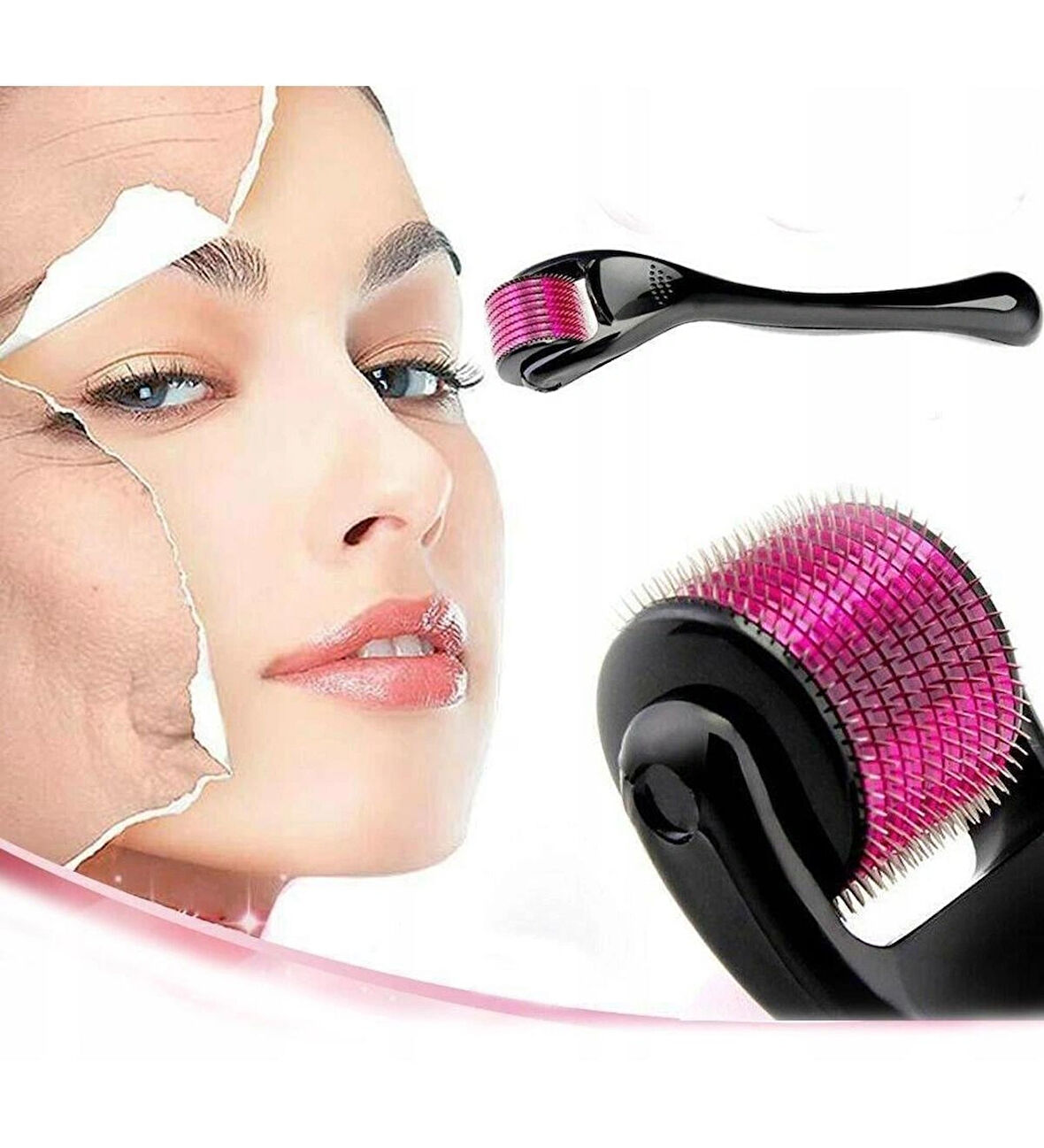 Serum Plus Tinatyum Derma Roller System 540 Iğne 0,5 Mm 1. Kalite Masaj Aleti Belgeli Dermoroller