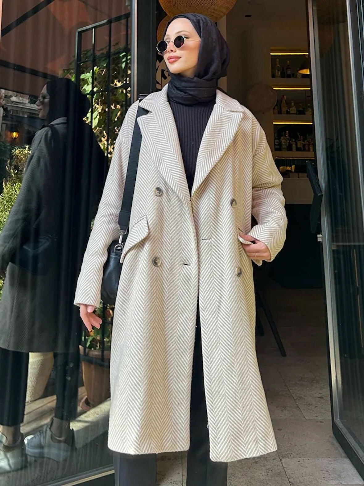 Mira Balık Sırtı Kaşe Kaban TNS-4283