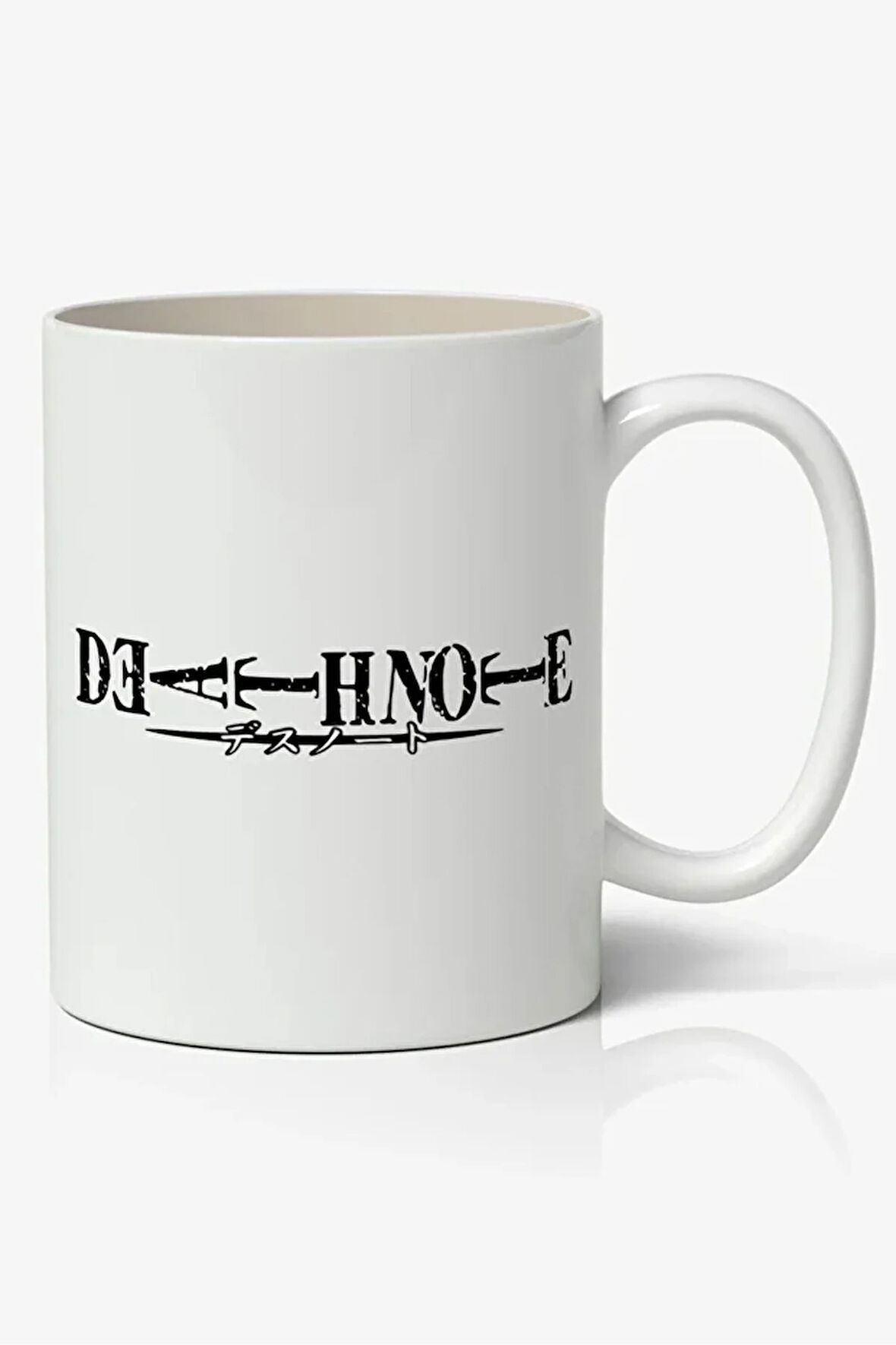 Death Note Logolu Anime Temalı Beyaz Kupa Bardak Sevgiliye Arkadaşa Hediye