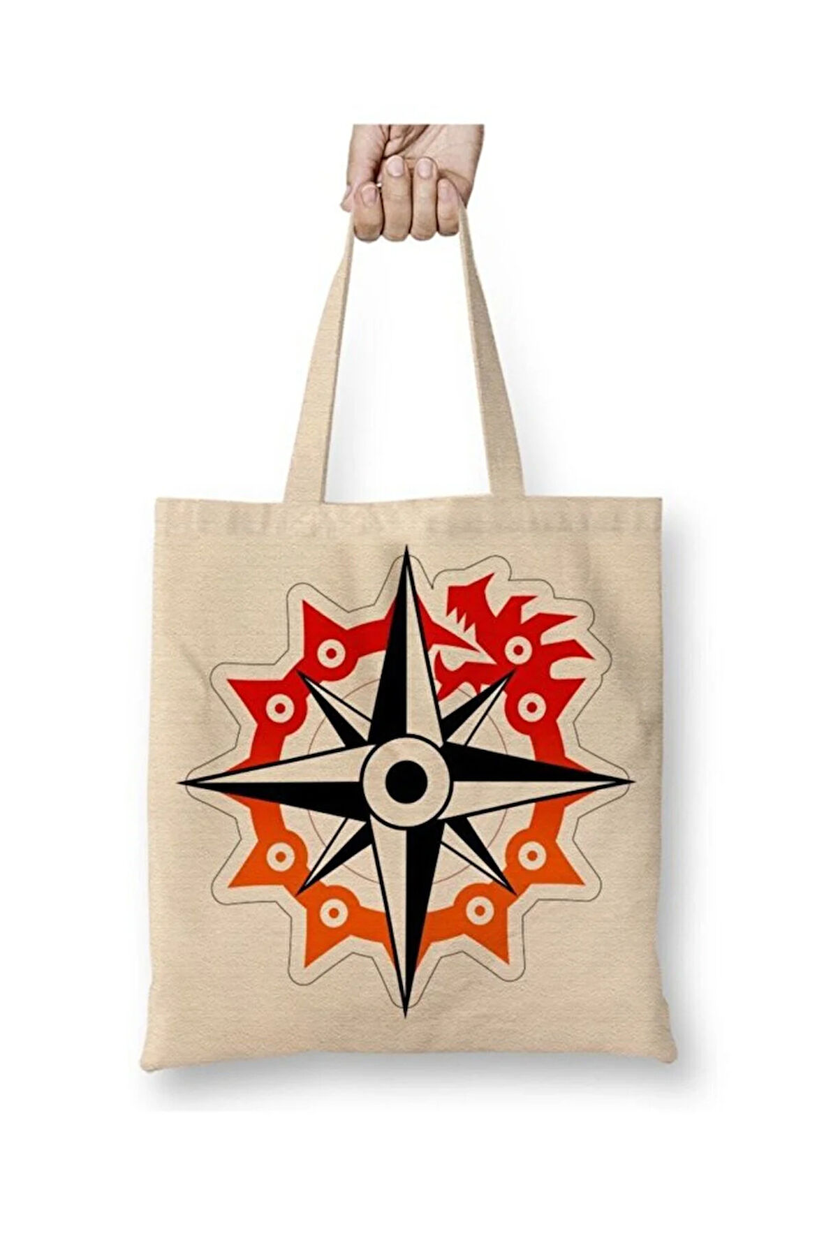 Nanatsu No Taizai Anime Beyaz Bez Çanta Uzun Saplı Alışveriş Çantası Plaj Çantası