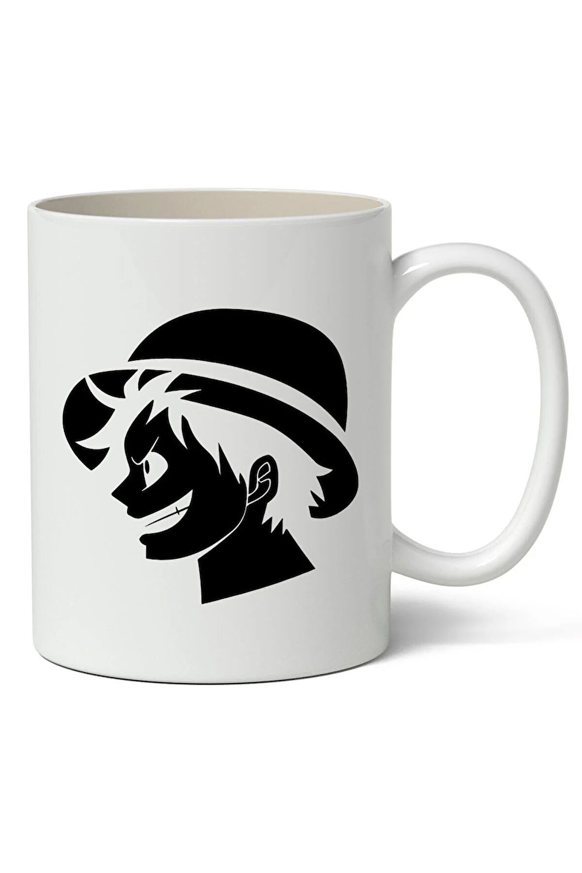 One Piece Luffy Özel Çizim Anime Baskılı Beyaz Kupa Bardak