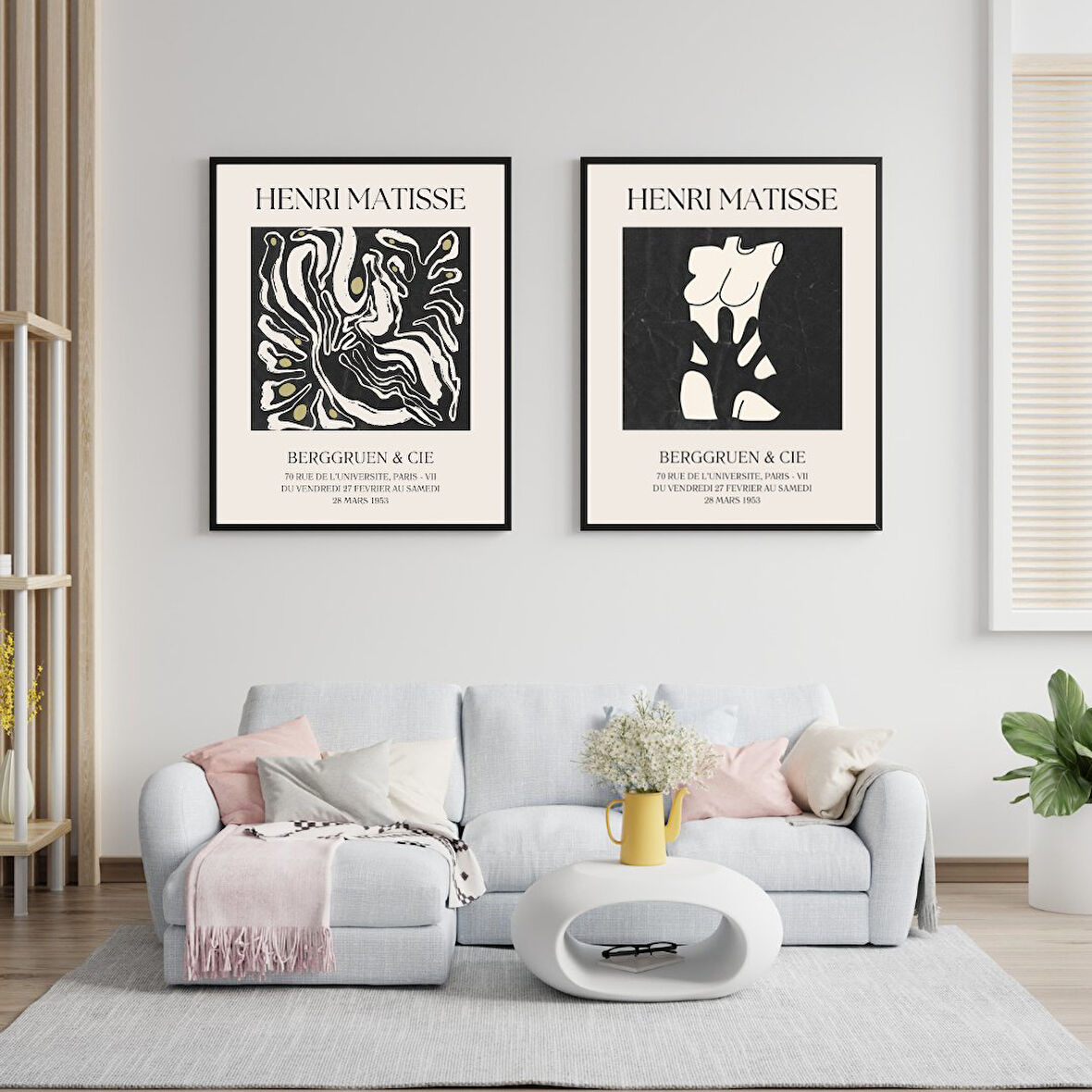 Henri Matisse Duvar Tablosu Çerçeveli 2'lü Set