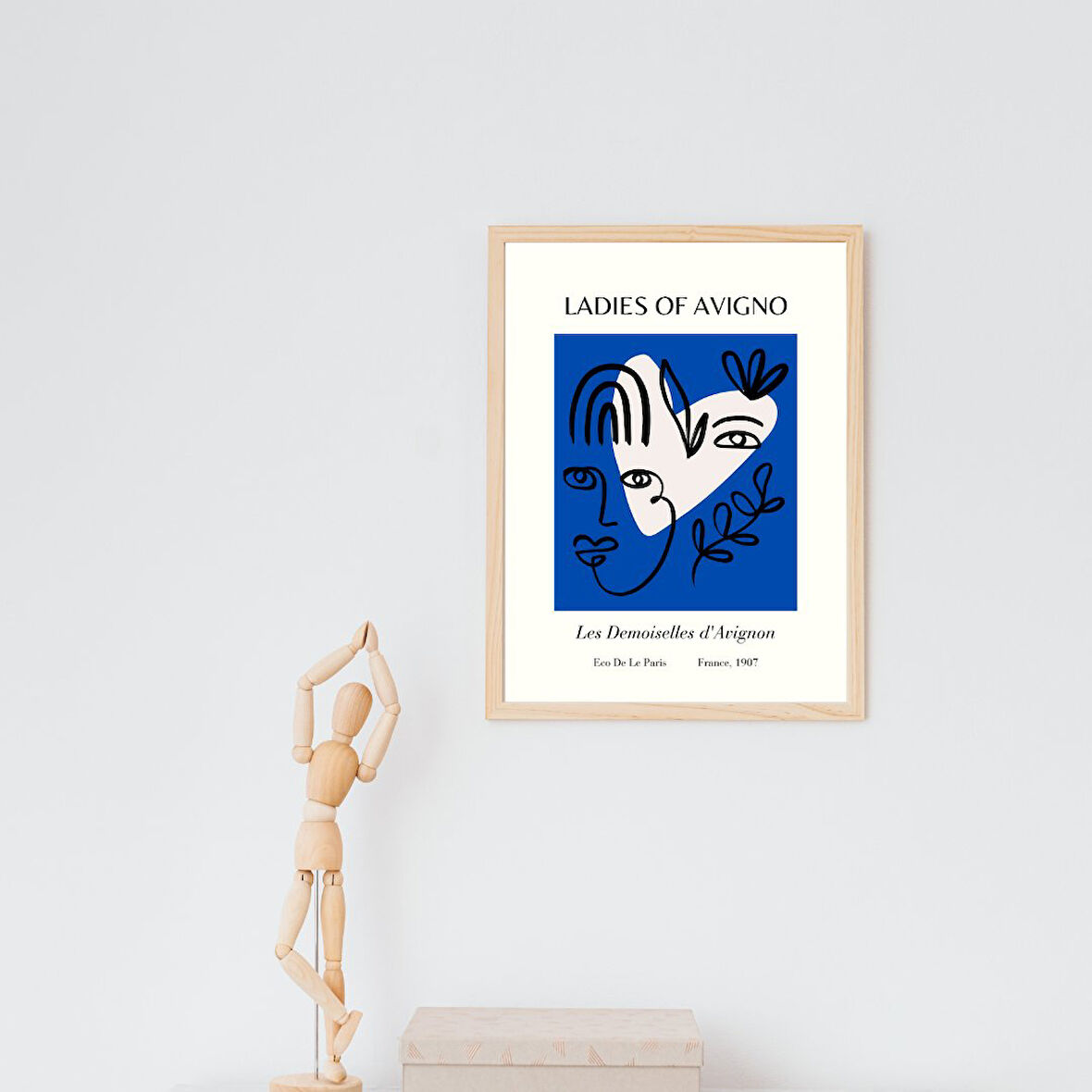 Mavinin Büyüsü Picasso Duvar Tablosu Çerçeveli 3'lü Set