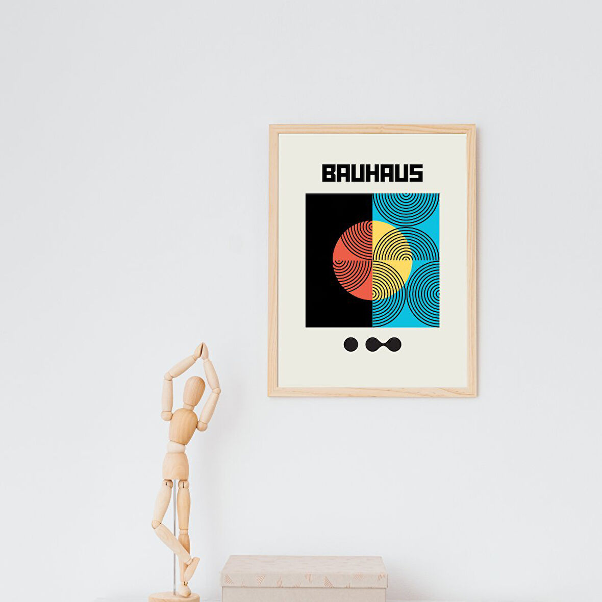 Bauhaus Gece Karanlığı Duvar Tablosu Çerçeveli 3'lü Set