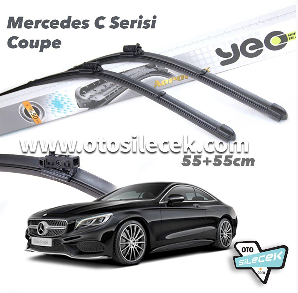 Mercedes C Serisi Coupe YEO Aeroflex Silecek Takımı 2015-...