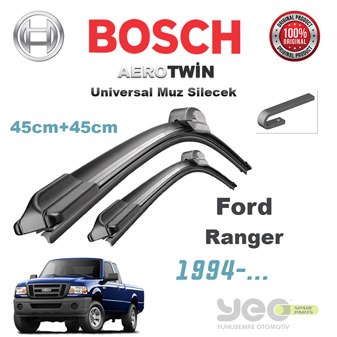 Ford Ranger Bosch Universal Silecek Takımı 1994-...