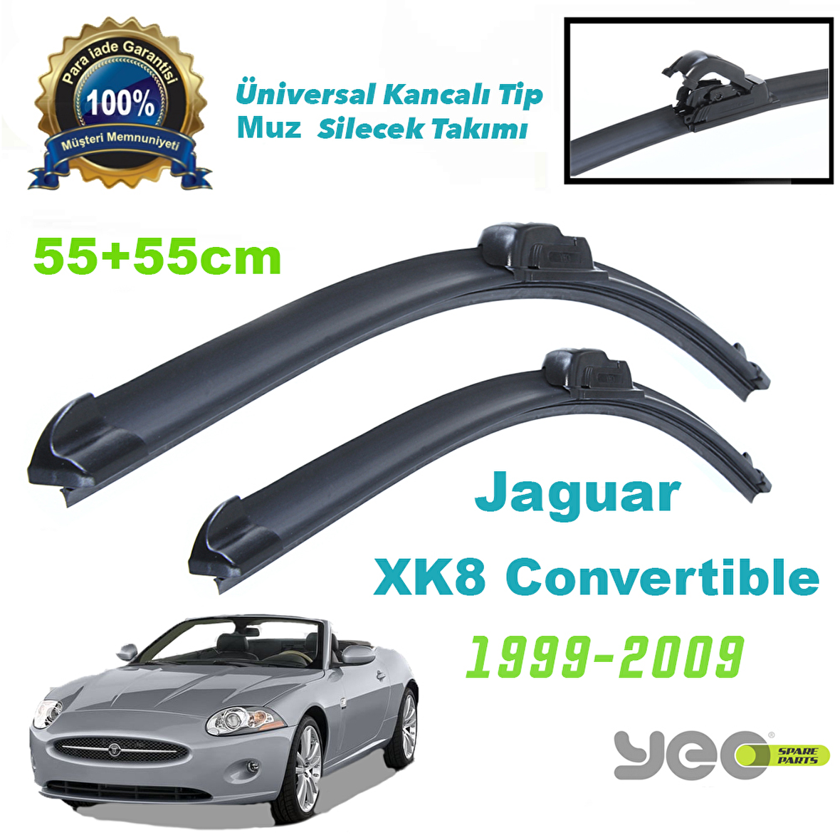 Jaguar XK 8 Convertible YEO Aeroflex Muz Silecek Takımı