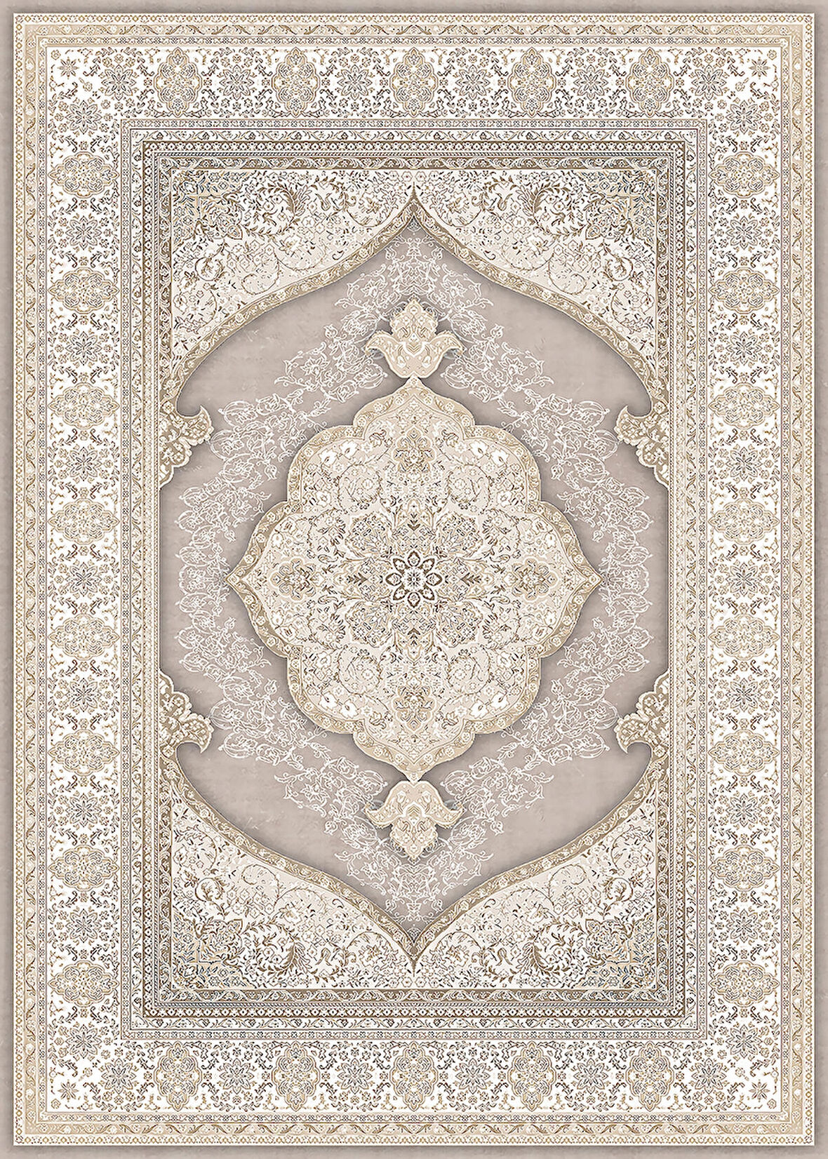 Pamuk Dokuma Taban Kaymaz Yıkanabilir Klasik Desenli  Salon Halısı Mutfak Halısı Koridor Halısı