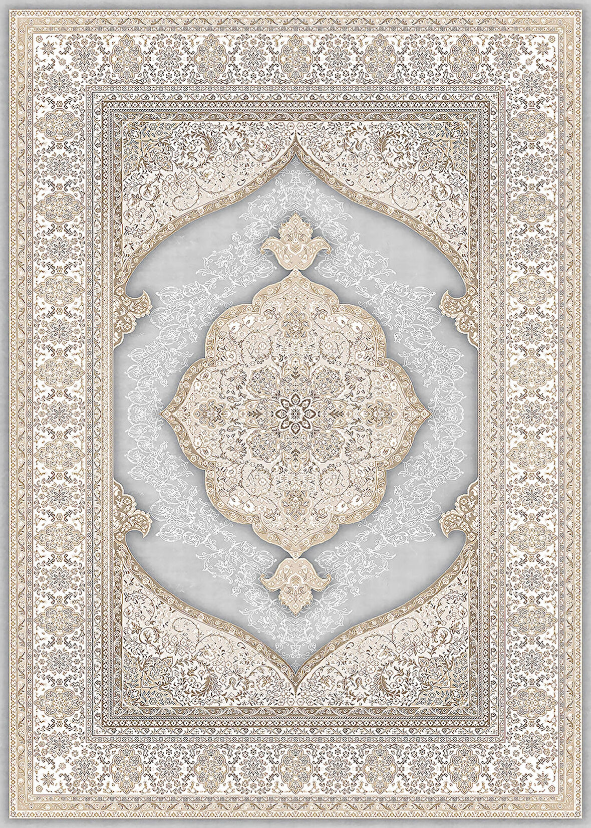 Pamuk Dokuma Taban Kaymaz Yıkanabilir Klasik Desenli  Salon Halısı Mutfak Halısı Koridor Halısı