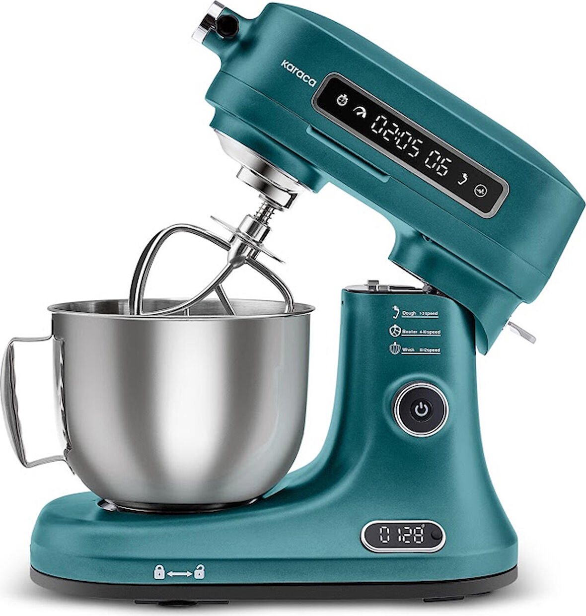 Karaca Pro Artisan Zaman Ayarlı Tartılı Mutfak Şefi Quetzal Green 1600W 5 Litre