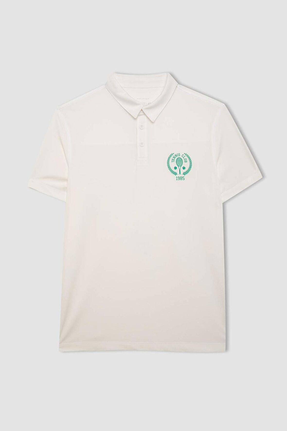 DeFactoFit Standart Fit Baskılı Sporcu Ağır Kumaş Kısa Kollu Polo Tişört C0416AX24SMWT80
