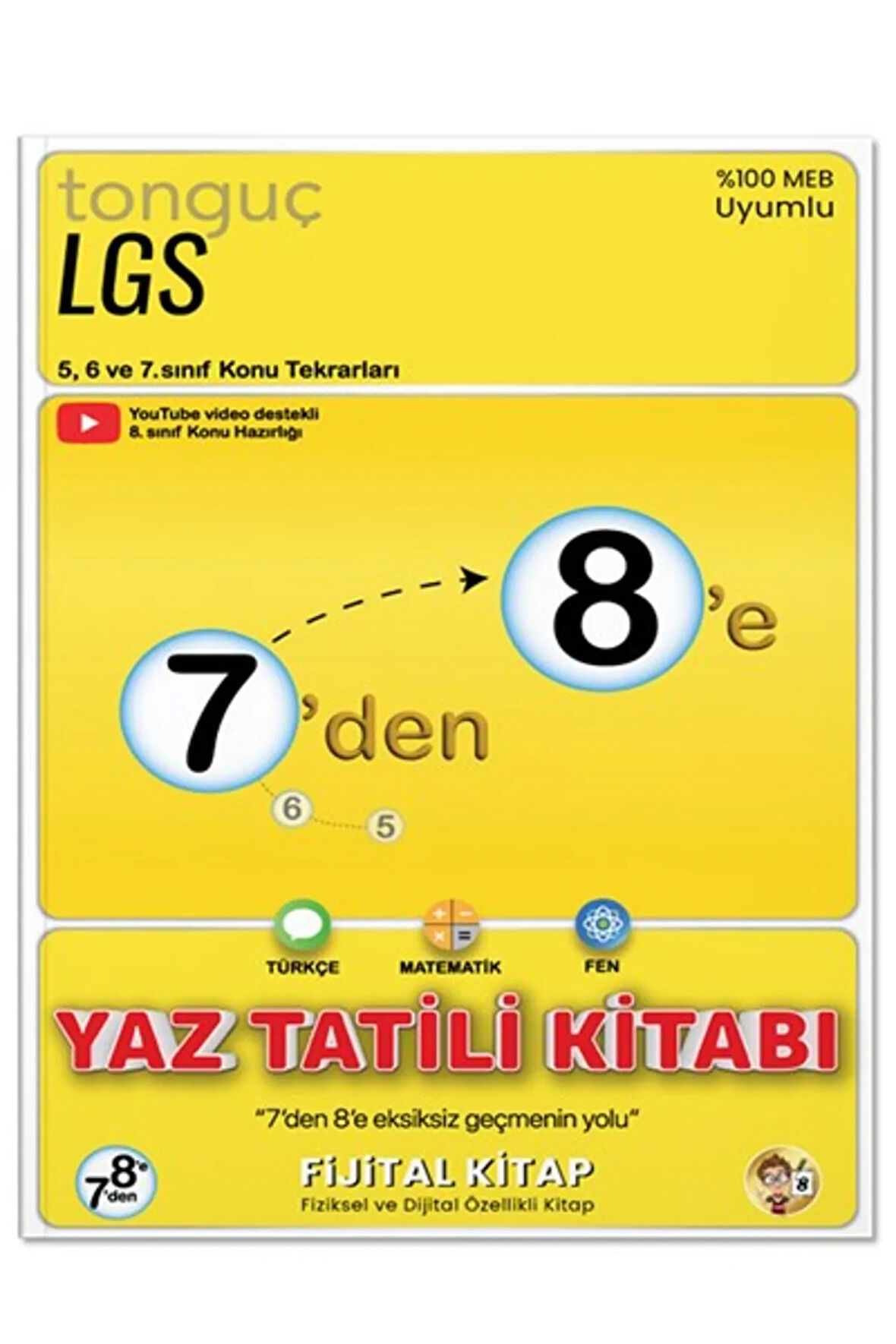 7'den 8'e Türkçe Matematik Fen Bilimleri Hazırlık Kitabı